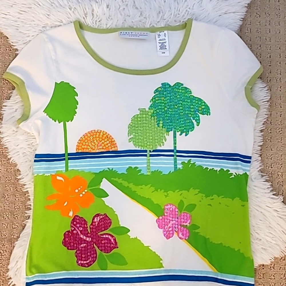 Gorgeous First Issue Liz Claiborne Sequined Top